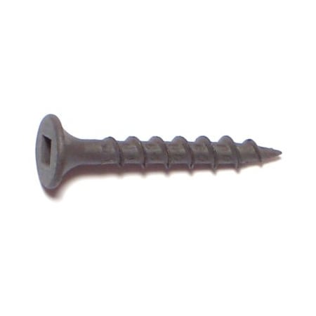 Midwest Fastener Drywall Screw, #6 x 1-1/8 in, Steel, Flat Head Square Drive, 50 PK 30862